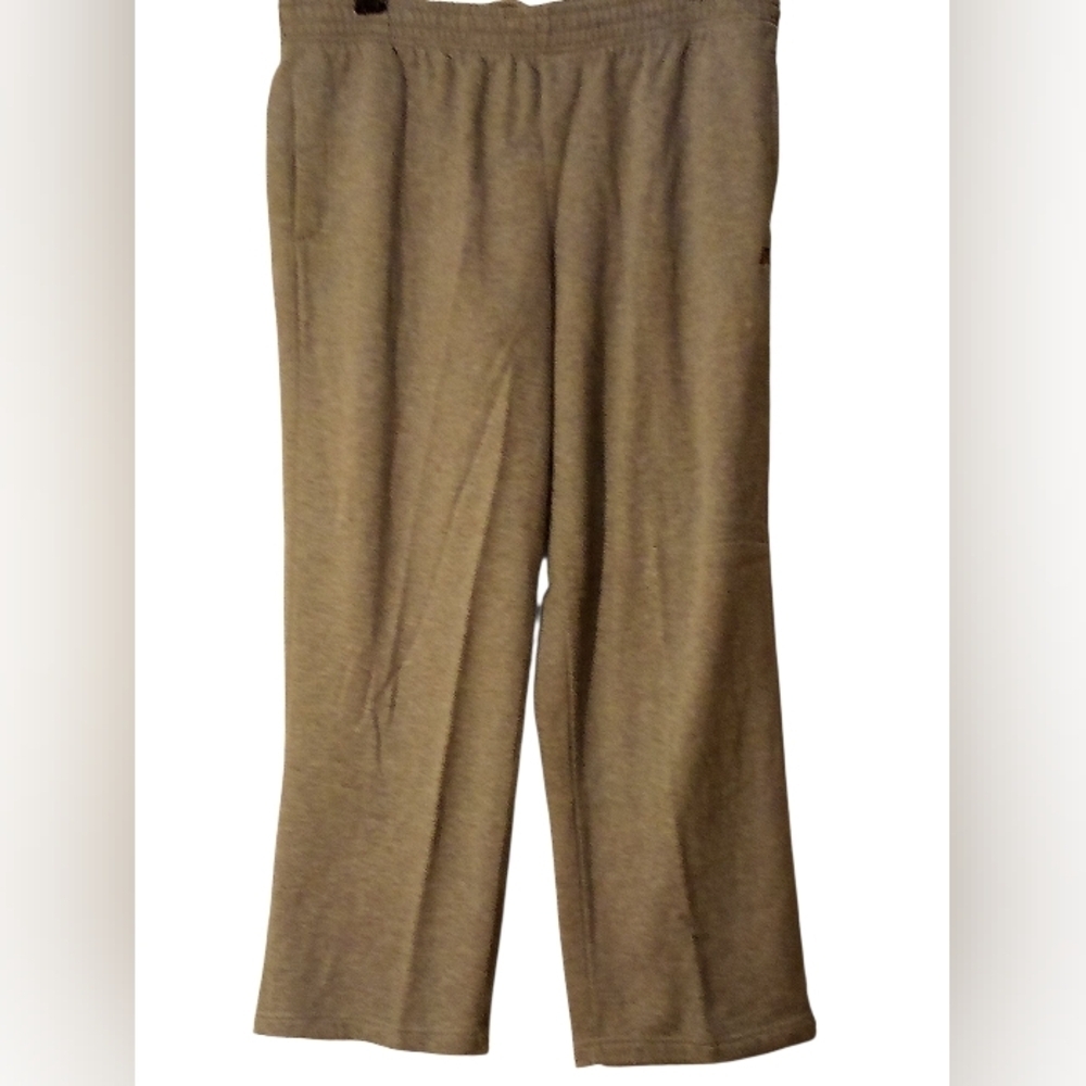 Russell - Gray Sweatpants, 2 Front & 1 Back Pocket W/ Velc-o, Wide Leg, XL 40-42